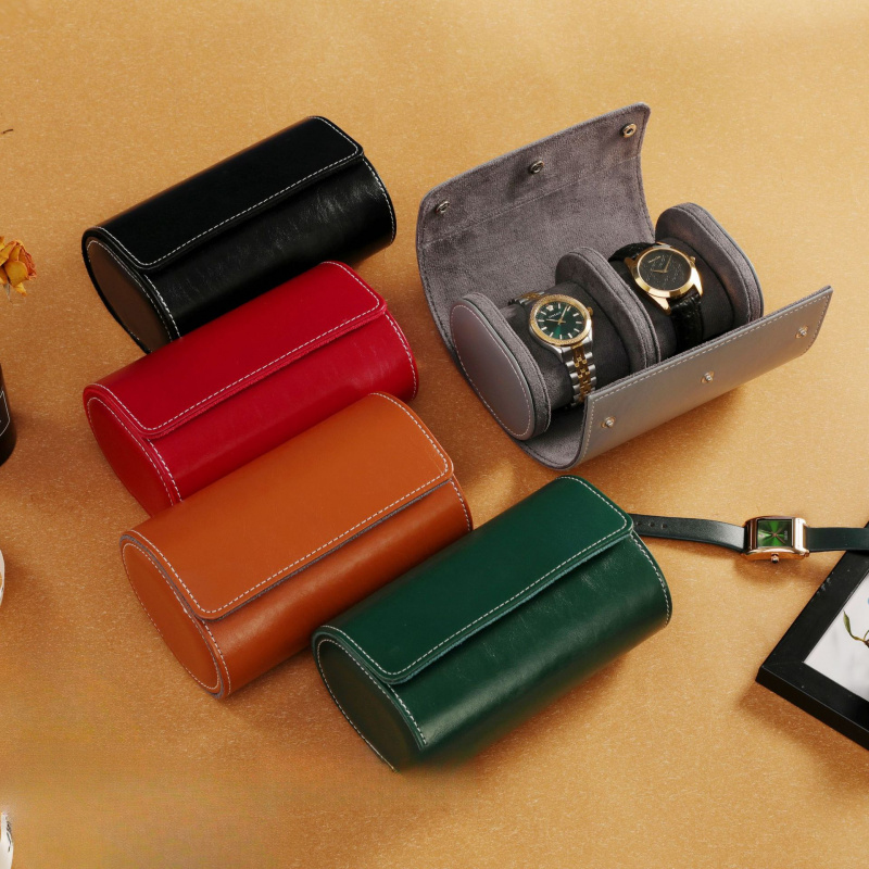 Watch Travel Roll Case 3 Slots Leather - 시계 롤 보관함 기계식 보호 방진