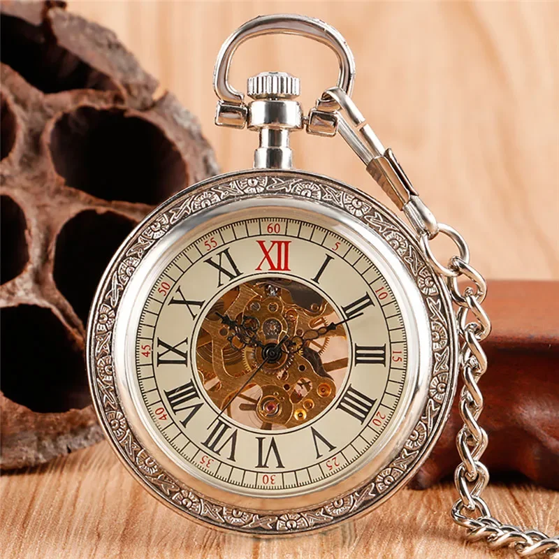 Pocket Watch Mechanical Skeleton Vintage - 빈티지 남녀 공용 스켈레톤 수동 기계식