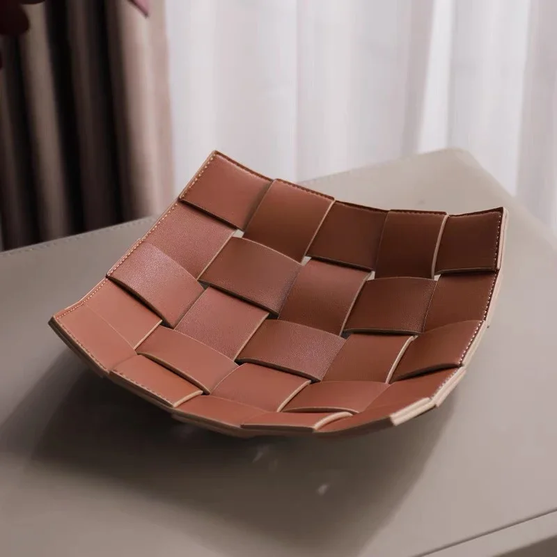 Valet Tray Nightstand Organizer Leather - 발렛 트레이 PU 가죽 키 보울