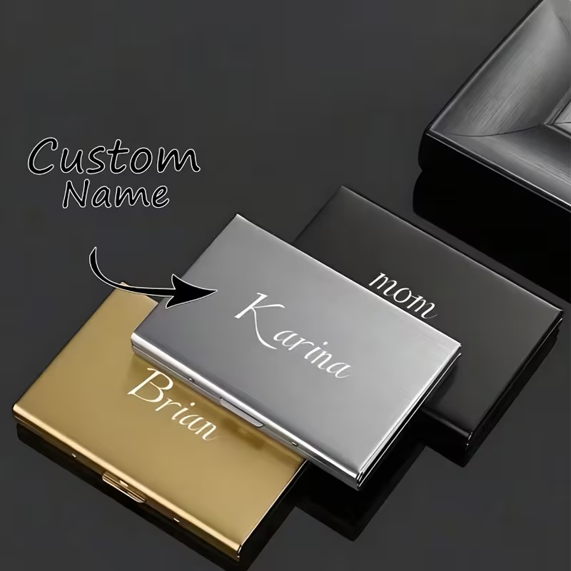 Money Clip Minimalist Rfid Blocking - 1개입, 이름 각인 가능, 도난 방지