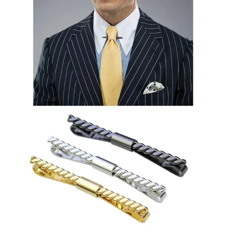 Cufflinks Men Stainless Steel Luxury - 영국 스타일 금속 메쉬 타이 클립
