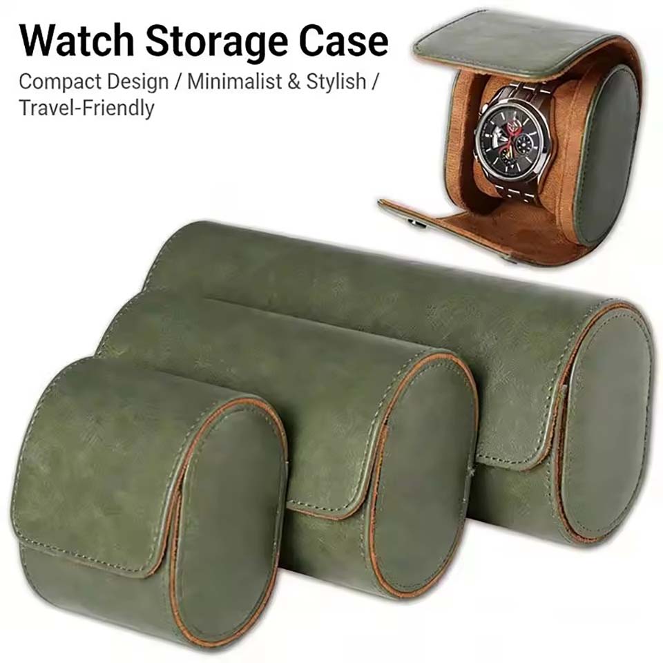 Watch Travel Roll Case 3 Slots Leather - 시계 롤 여행 케이스 1/2/3 슬롯