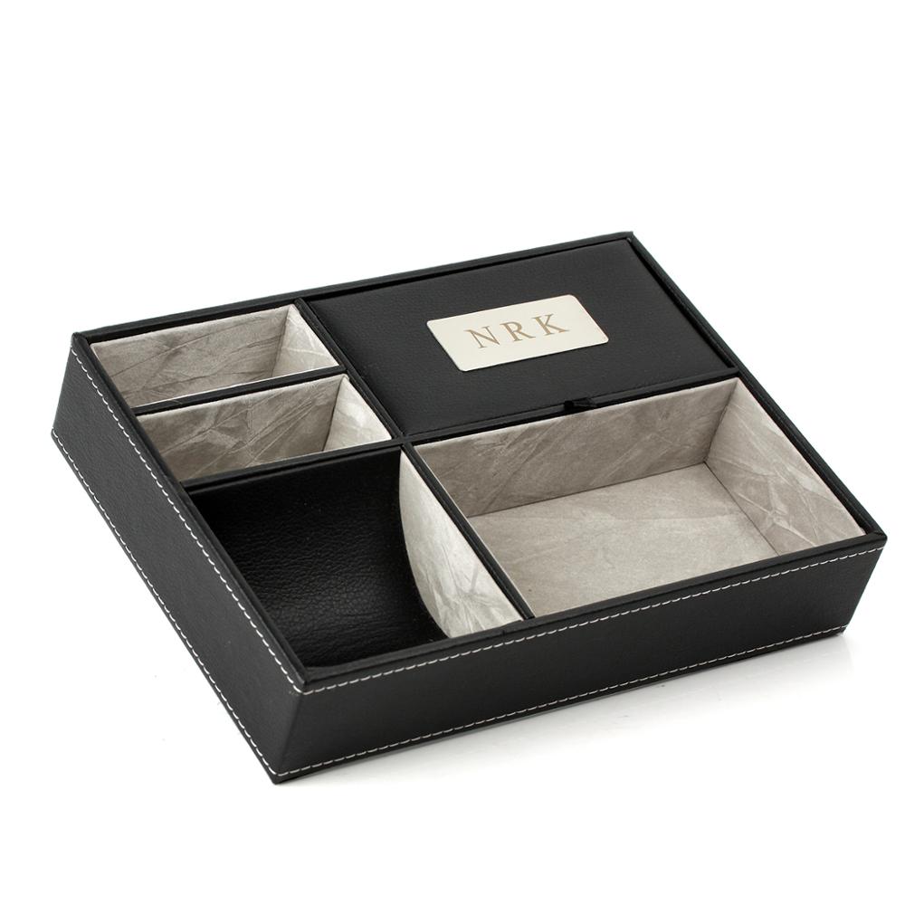 Valet Tray Nightstand Organizer Leather - 맞춤형 인조 가죽 발레 트레이 스탠드