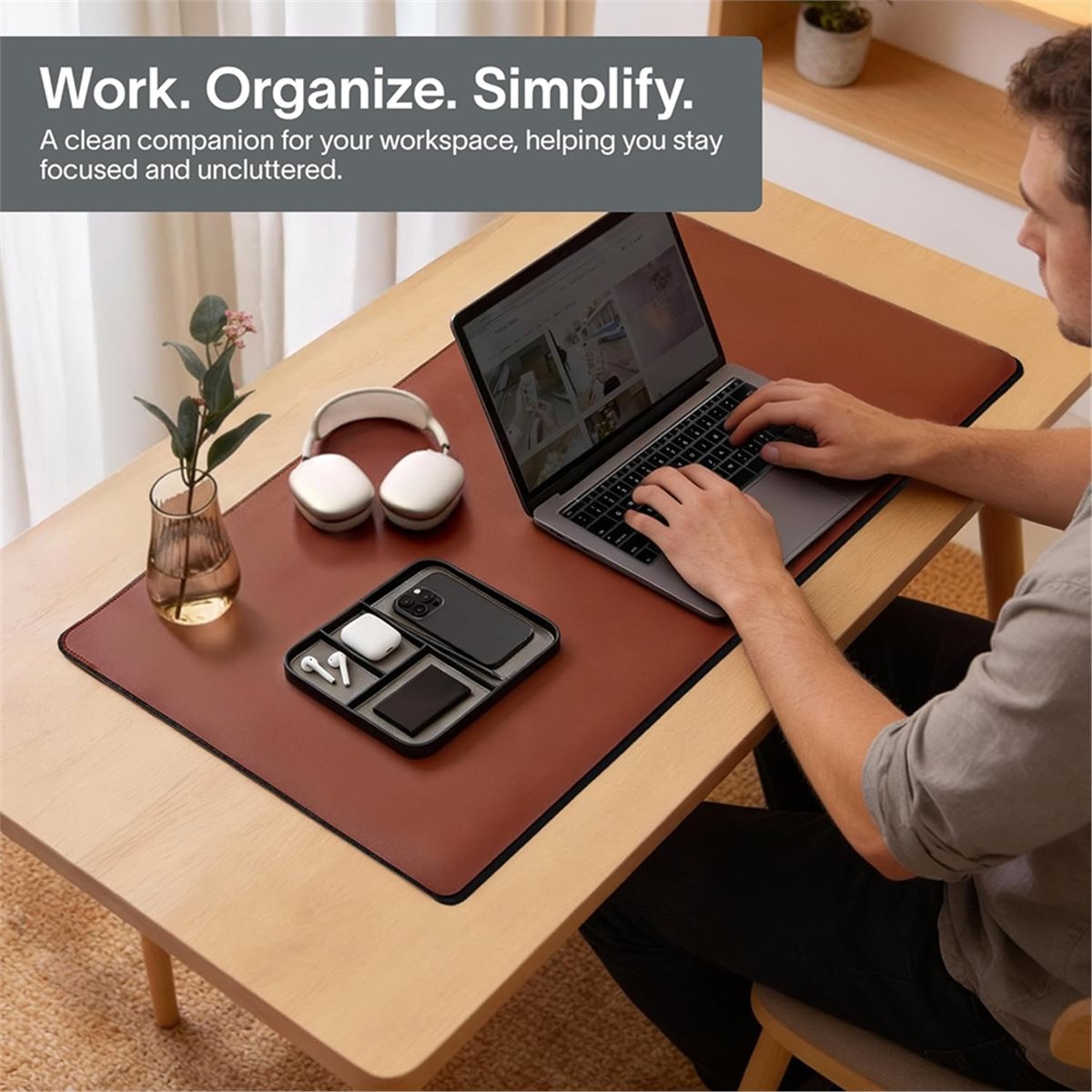 Valet Tray Nightstand Organizer Leather - 추천사항 가죽 발렛 트레이, 남성용 세련된