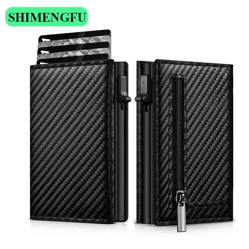 Money Clip Minimalist Rfid Blocking - 노름코어 남성용 탄소 섬유 미니멀 지갑,