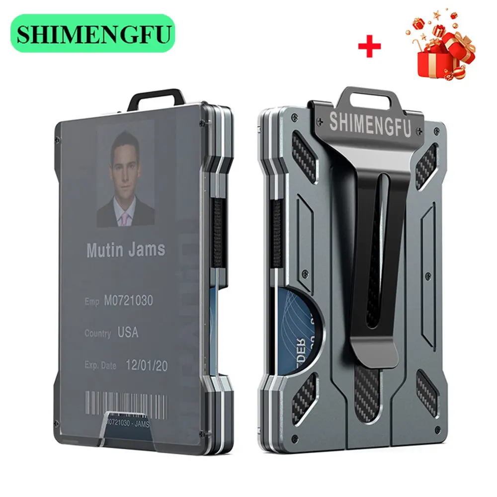 Money Clip Minimalist Rfid Blocking - 남성용 탄소 섬유 지갑 RFID 차단