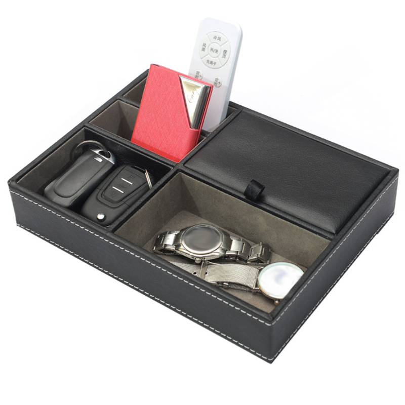 남성용 데스크탑 PU 가죽 나무 트레이, 정리함 쥬얼리 - Valet Tray Nightstand Organizer Leather 리뷰 및 가격