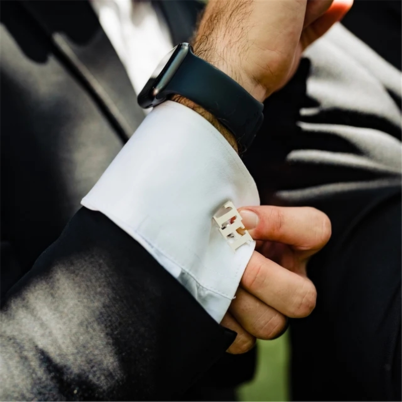 남성용 맞춤 커프스 단추 오리지널 럭셔리 맞춤형 로고  - Cufflinks Men Stainless Steel Luxury 리뷰 및 가격