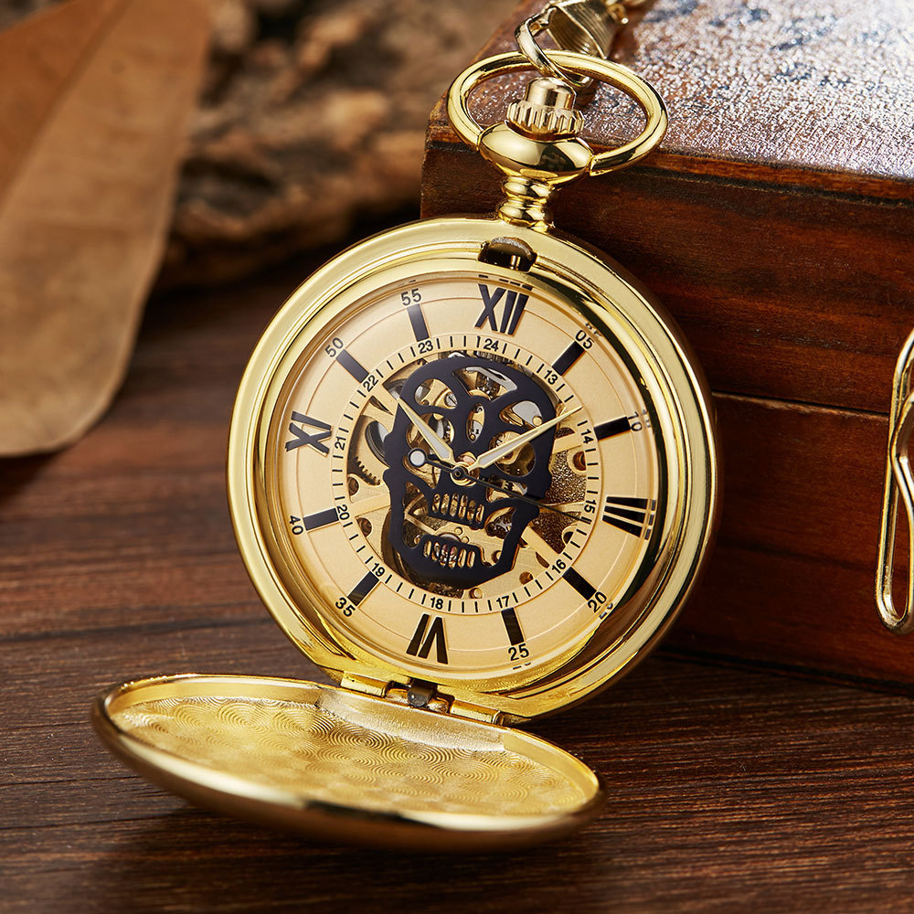 빈티지 스타일의 기계식 회중시계, 해골 모양의 투명 다 - Pocket Watch Mechanical Skeleton Vintage 리뷰 및 가격