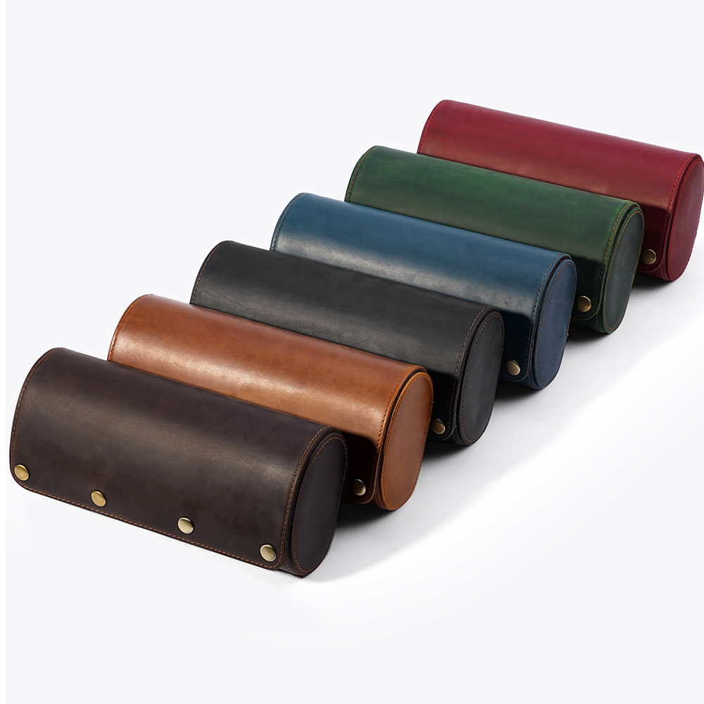 CONTACT FAMILY 빈티지 스타일의 천연 가죽  - Watch Travel Roll Case 3 Slots Leather 리뷰 및 가격