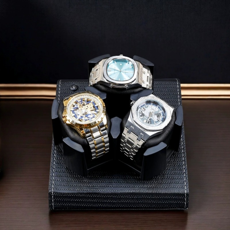 3구 또는 4구 자동 시계 와인더, 섬유 보드 재질,  - Watch Winder 4 Watches Automatic Silent 리뷰 및 가격