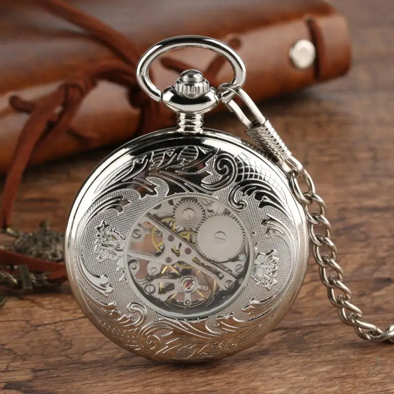남녀공용 빈티지 수동 기계식 포켓 시계, 펜던트 체인, - Pocket Watch Mechanical Skeleton Vintage 리뷰 및 가격