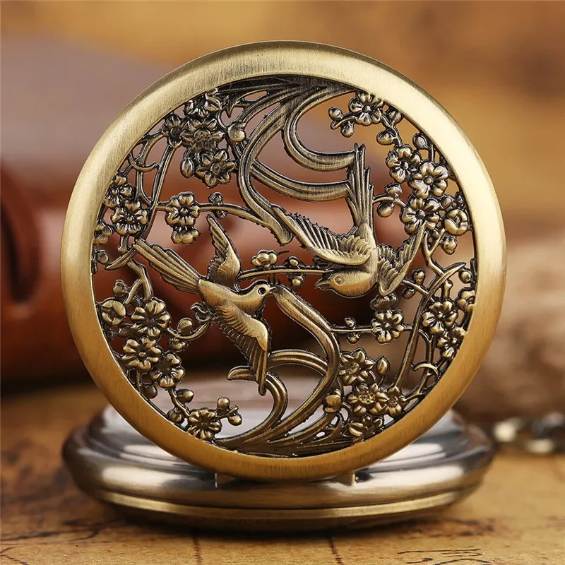 빈티지 홀로우 아웃 까치 포켓 시계 남녀 공용 스켈레톤 - Pocket Watch Mechanical Skeleton Vintage 리뷰 및 가격