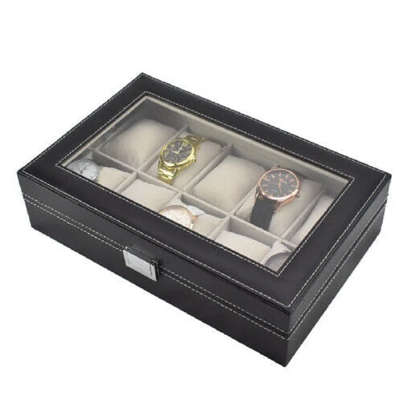 KSGM 패션 스타일 블랙 탄소 섬유 패턴 디스플레이  - Watch Display Storage Box Carbon Fiber 리뷰 및 가격