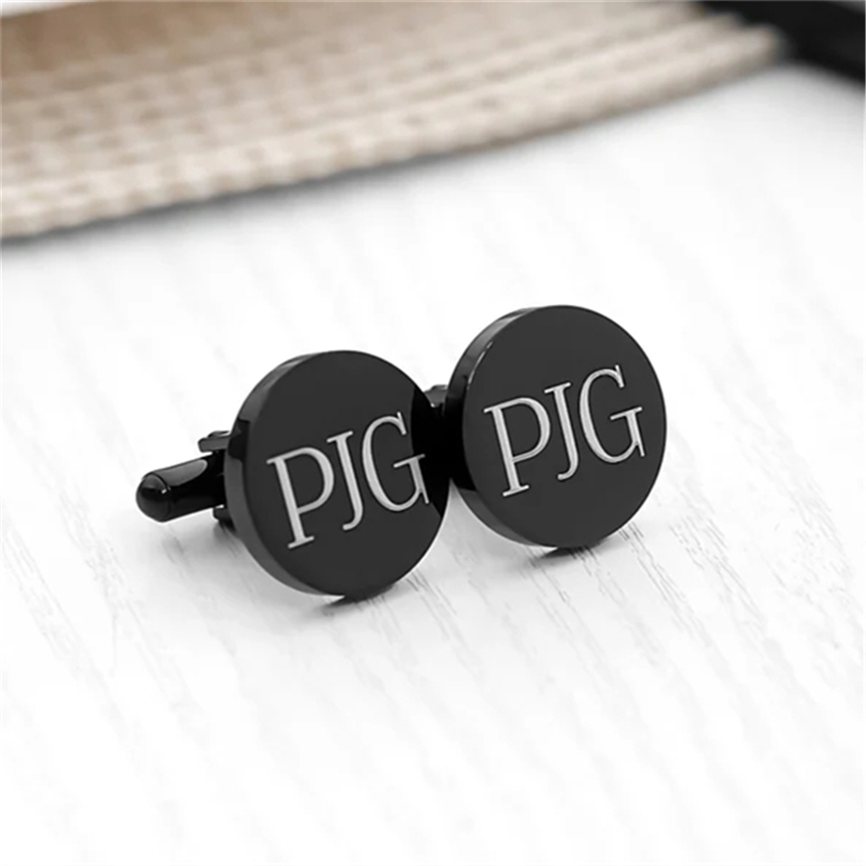 럭셔리 맞춤형 새겨진 이니셜 문자 커프스 단추, 남성용 - Cufflinks Men Stainless Steel Luxury 리뷰 및 가격