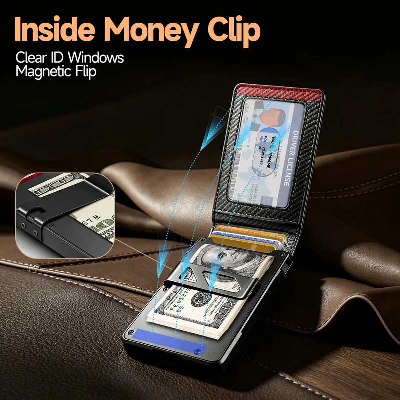 남성용 미니멀리즘 스타일 RFID 차단 지갑, 자석으로 - Money Clip Minimalist Rfid Blocking 리뷰 및 가격