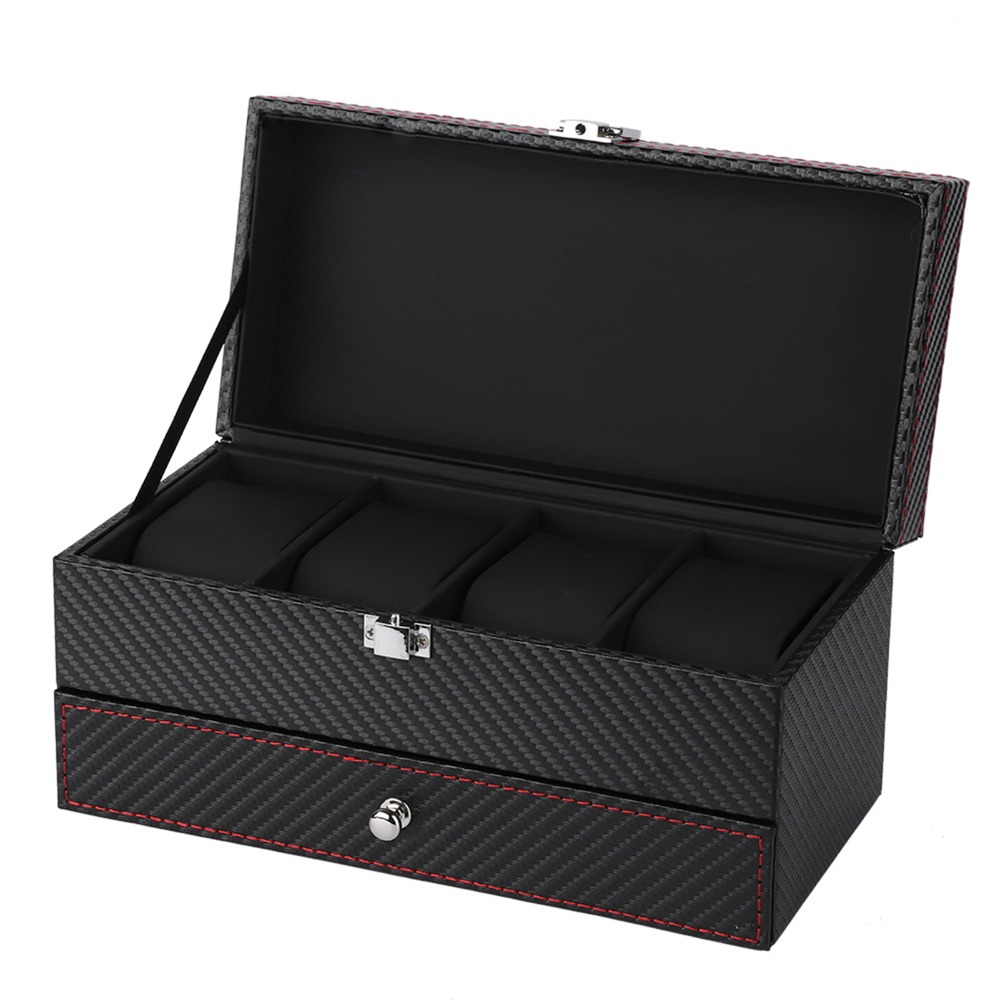 휴대용 블랙 주얼리 정리함 카본 파이버 PU 22.2  - Watch Display Storage Box Carbon Fiber 리뷰 및 가격