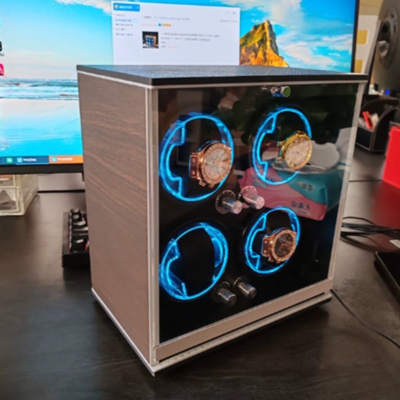 LED 조명이 장착된 4개의 시계를 동시에 감아주는 자 - Watch Winder 4 Watches Automatic Silent 리뷰 및 가격