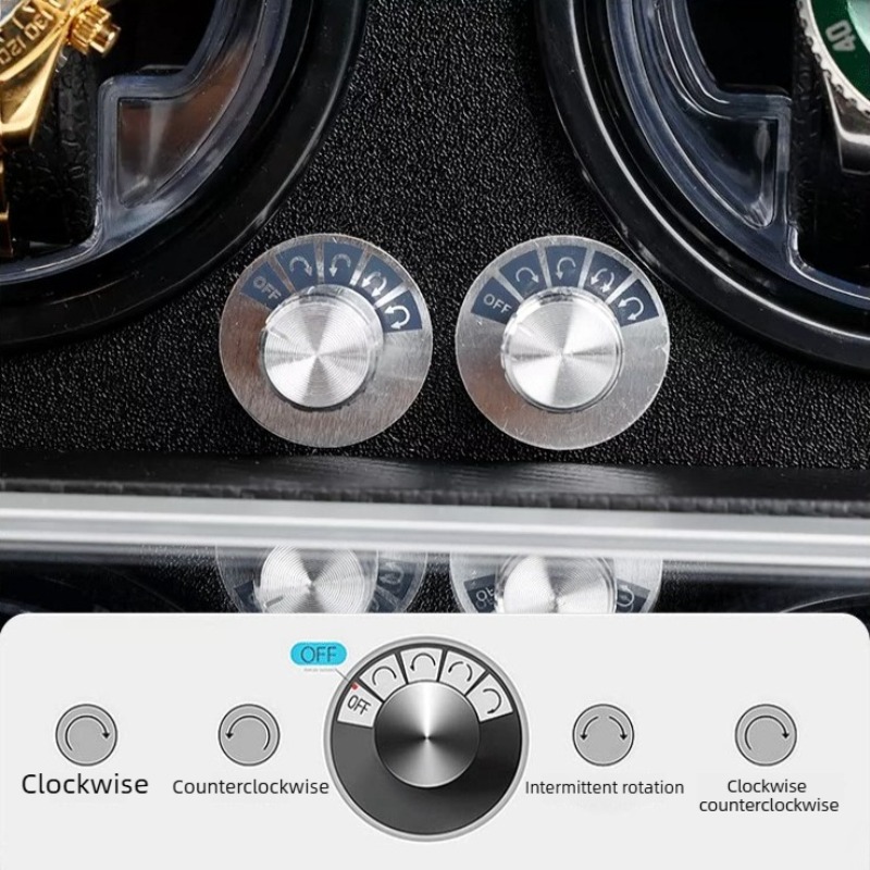 LED 조명이 장착된 4개의 시계를 동시에 감아주는 자 - Watch Winder 4 Watches Automatic Silent 리뷰 및 가격