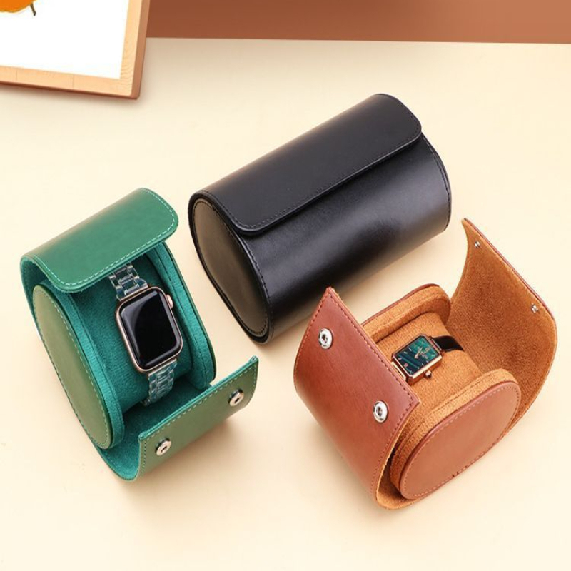 새로운 고급 명품 엠버스 가죽 시계 롤 1 2 3 슬롯 - Watch Travel Roll Case 3 Slots Leather 리뷰 및 가격