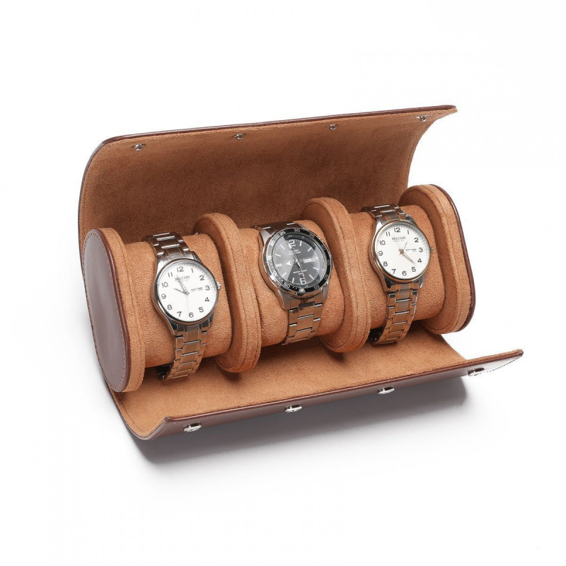 새로운 고급 명품 엠버스 가죽 시계 롤 1 2 3 슬롯 - Watch Travel Roll Case 3 Slots Leather 리뷰 및 가격