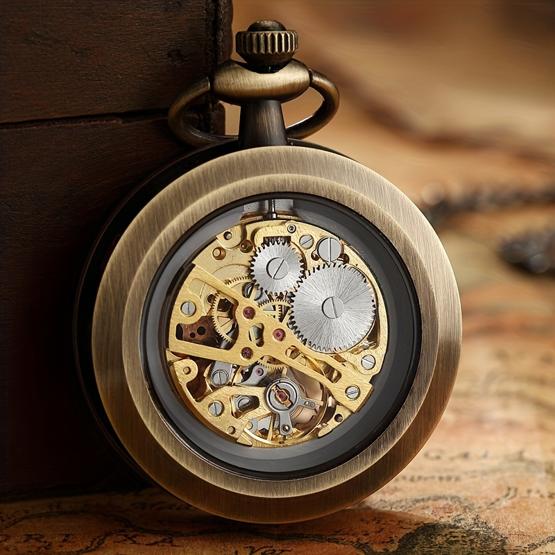빈티지 시계 목걸이 스팀펑크 해골 기계식 포켓 시계 로 - Pocket Watch Mechanical Skeleton Vintage 리뷰 및 가격