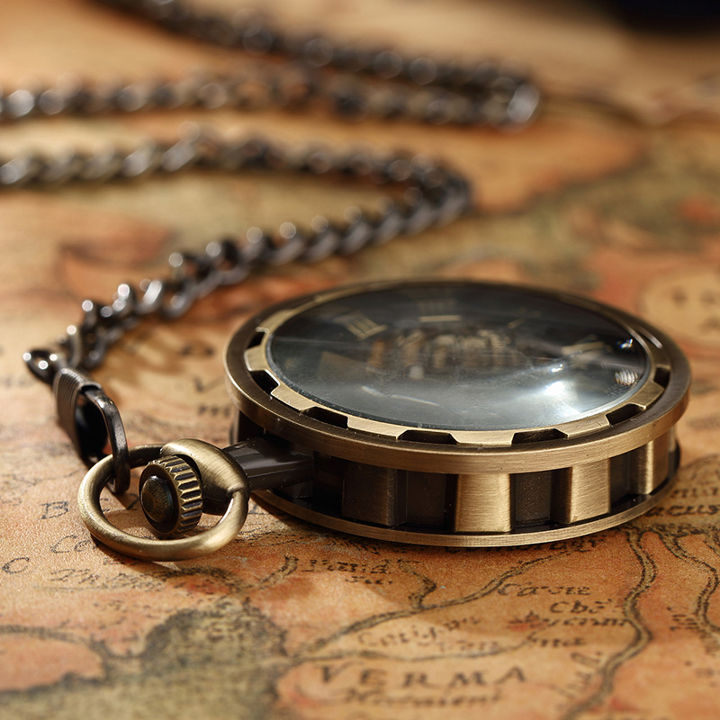 빈티지 시계 목걸이 스팀펑크 해골 기계식 포켓 시계 로 - Pocket Watch Mechanical Skeleton Vintage 리뷰 및 가격