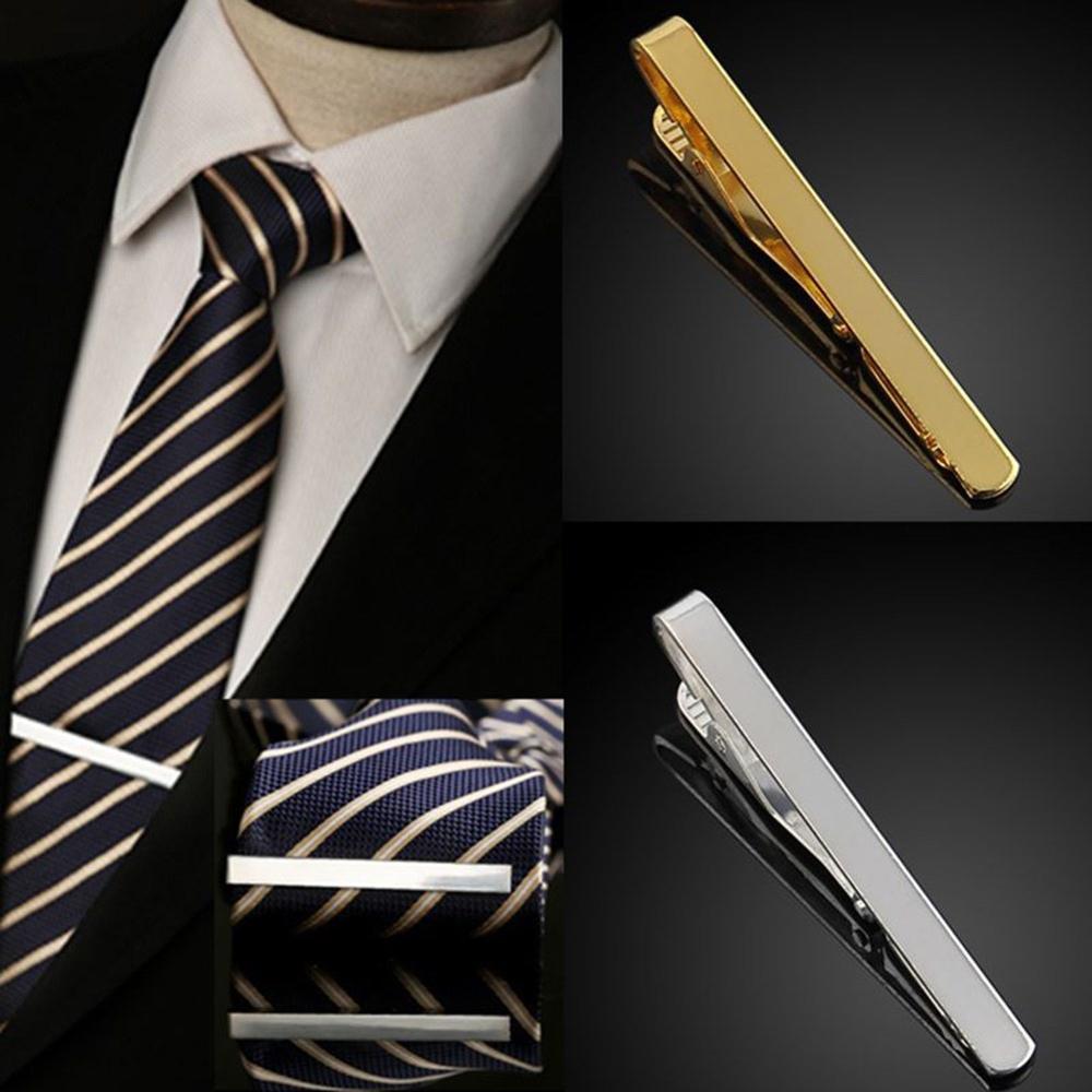 남성용 금속 실버 골드 심플 넥타이 바 걸쇠 클립 클램 - Tie Clip Bar Set Stainless Steel 리뷰 및 가격
