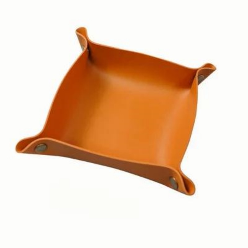 1/2개입, 25x25cm 크기의 접이식 정리 트레이, - Valet Tray Nightstand Organizer Leather 리뷰 및 가격