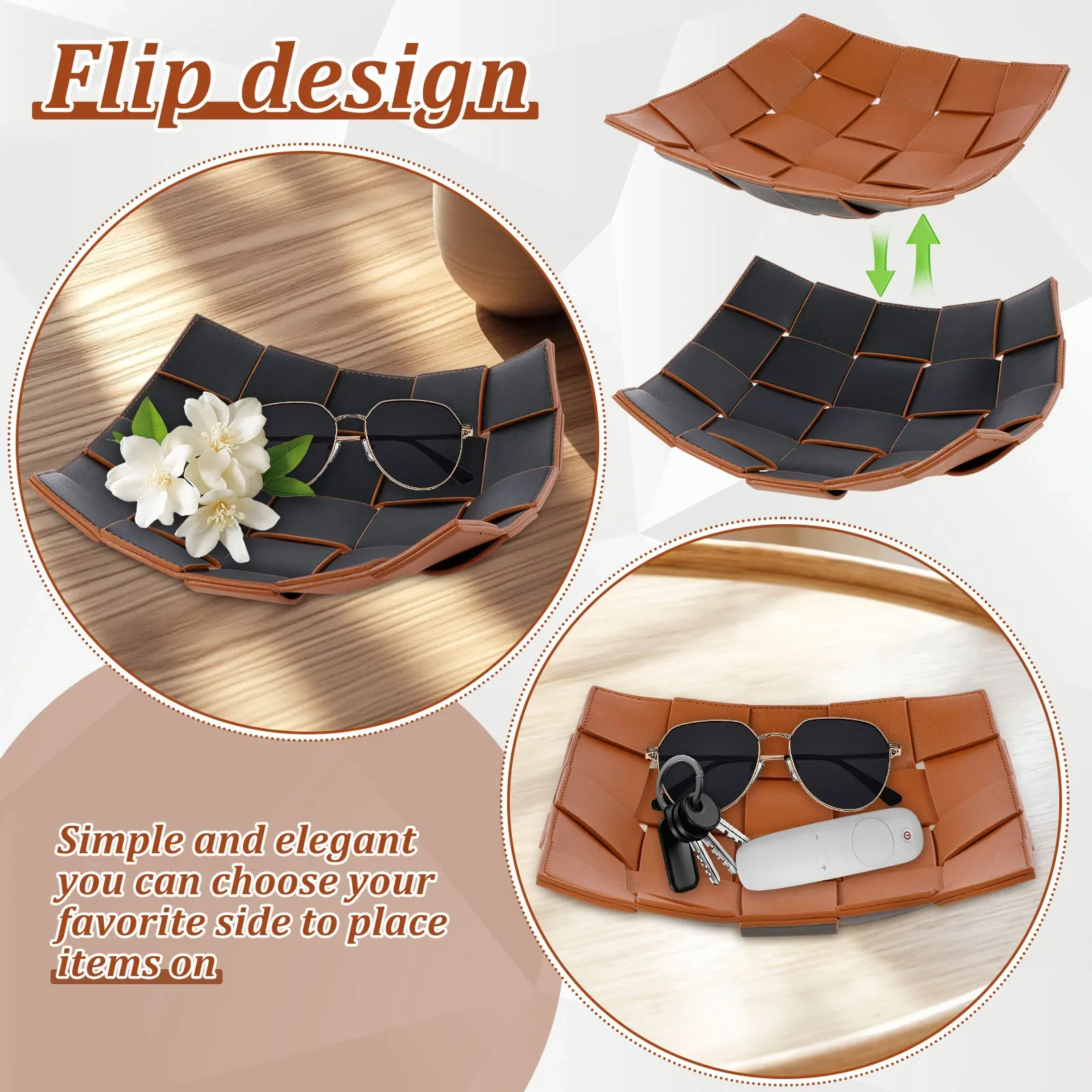 발렛 트레이 PU 가죽 키 보울 양면 휴대폰 지갑 동전 - Valet Tray Nightstand Organizer Leather 리뷰 및 가격