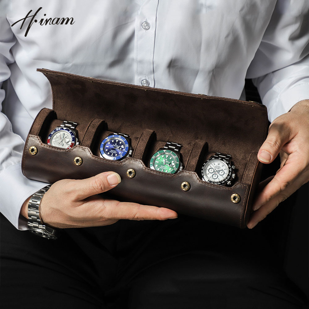 빈티지 정품 가죽 시계 롤 케이스, 휴대용 정리함 디스 - Watch Travel Roll Case 3 Slots Leather 리뷰 및 가격