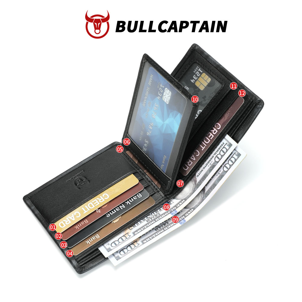 BULLCAPTAIN 남성용 슬림 가죽 지갑 RFID  - Money Clip Minimalist Rfid Blocking 리뷰 및 가격