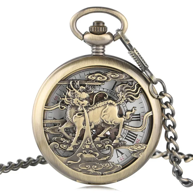 레트로 카이린 스켈레톤 남성용 포켓 시계 스팀펑크 여성 - Pocket Watch Mechanical Skeleton Vintage 리뷰 및 가격