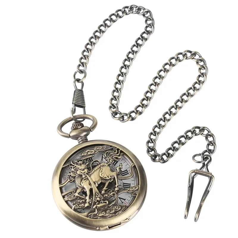 레트로 카이린 스켈레톤 남성용 포켓 시계 스팀펑크 여성 - Pocket Watch Mechanical Skeleton Vintage 리뷰 및 가격