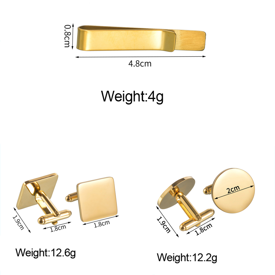 Freeteeme 남자를위한 새로운 패션 커프스 단추  - Tie Clip Bar Set Stainless Steel 리뷰 및 가격
