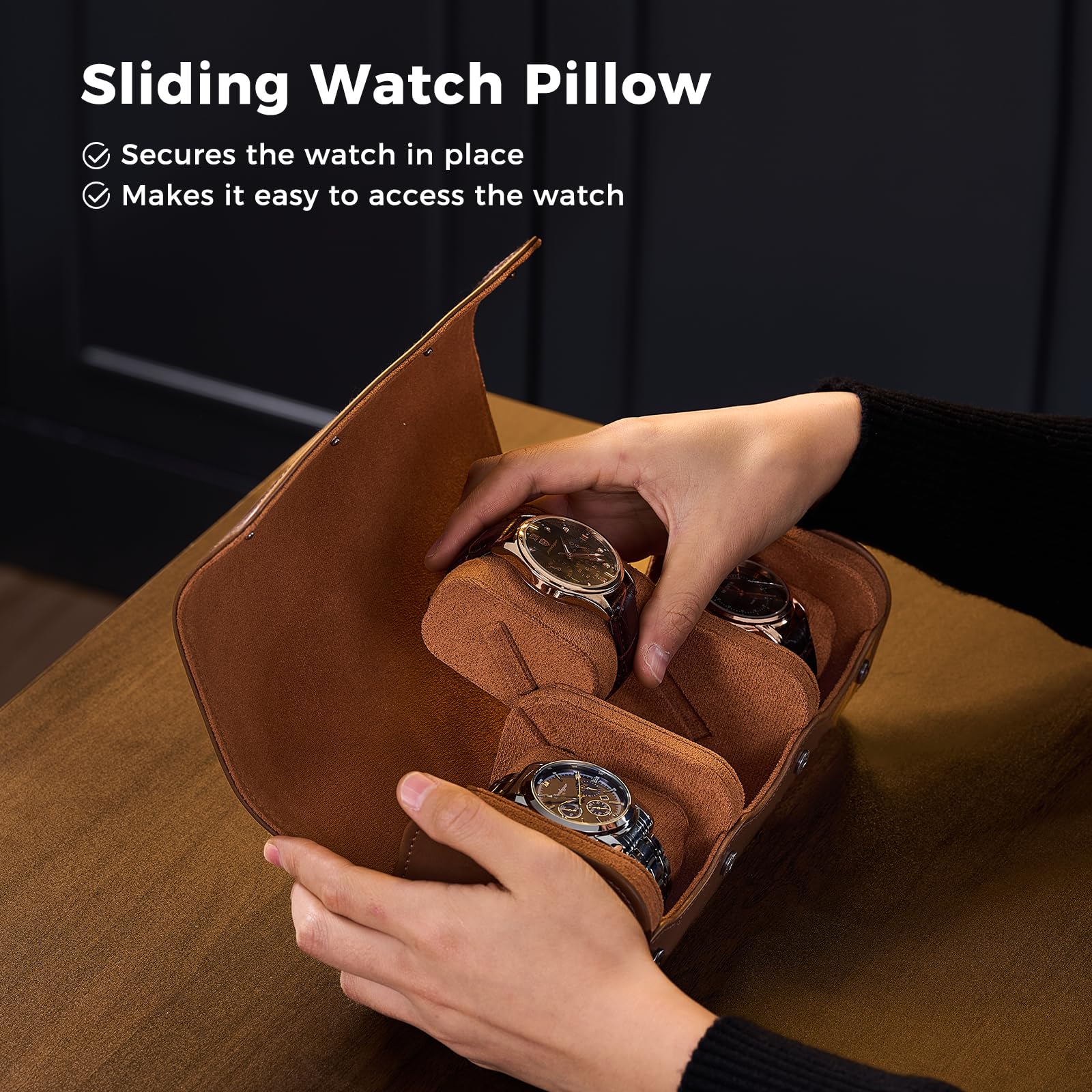 고급 PU 가죽 시계 케이스, 시계 롤 여행용 케이스, - Watch Travel Roll Case 3 Slots Leather 리뷰 및 가격
