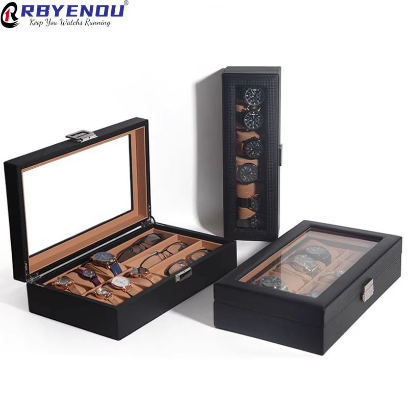OEM 시계 케이스 보관함 시계 카본 파이버 PU 가죽 - Watch Display Storage Box Carbon Fiber 리뷰 및 가격