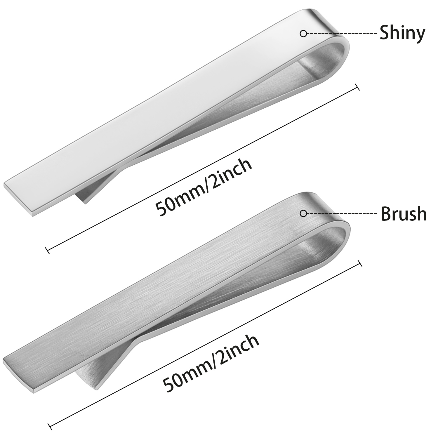 HAWSON 2 인 샤이니 브러시티 클립, 남성용 스키 - Tie Clip Bar Set Stainless Steel 리뷰 및 가격