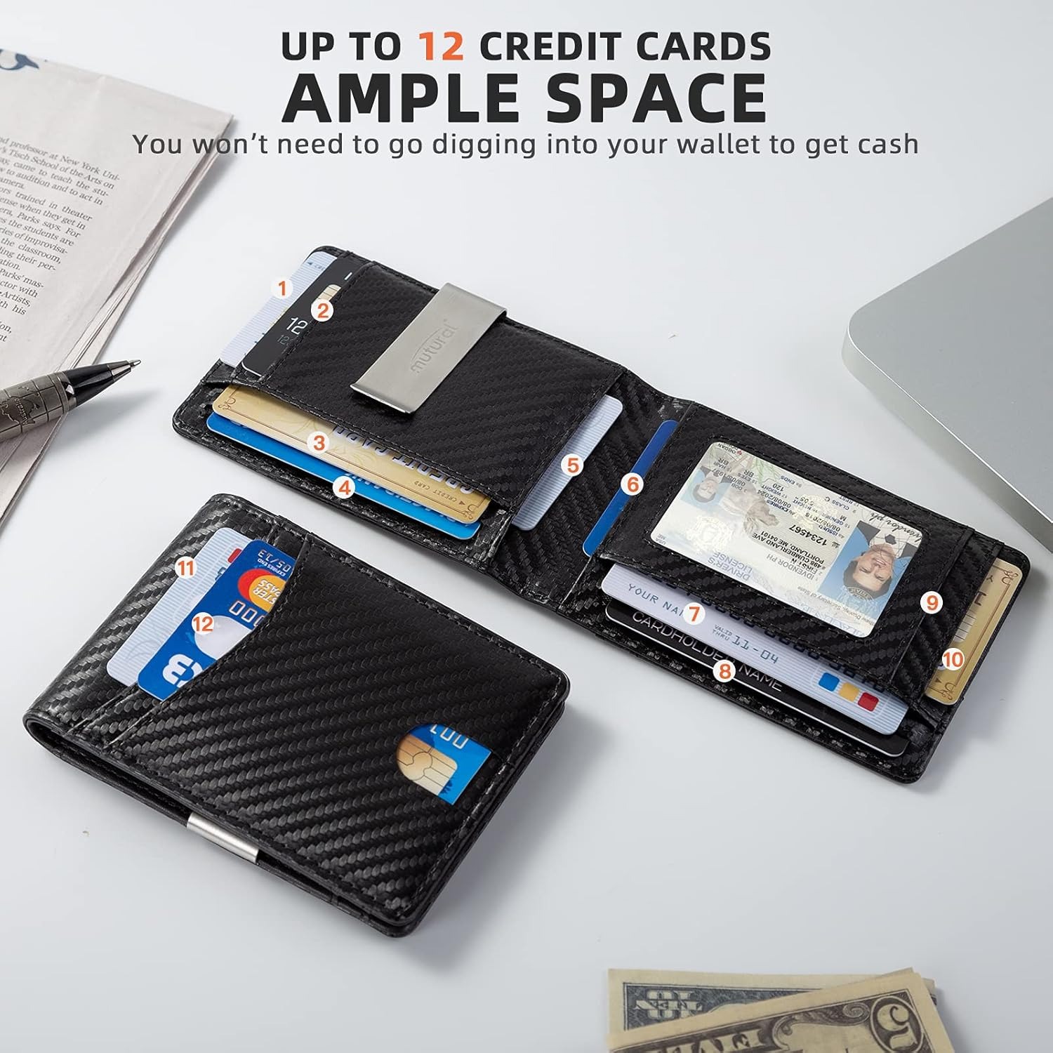 남성용 모탈 미니멀리스트 슬림 지갑, 고급 가죽 소재, - Money Clip Minimalist Rfid Blocking 리뷰 및 가격