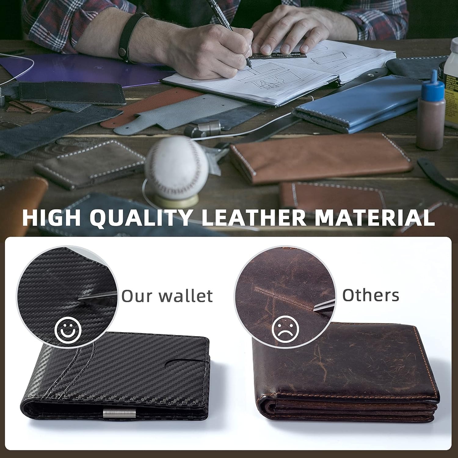 남성용 모탈 미니멀리스트 슬림 지갑, 고급 가죽 소재, - Money Clip Minimalist Rfid Blocking 리뷰 및 가격