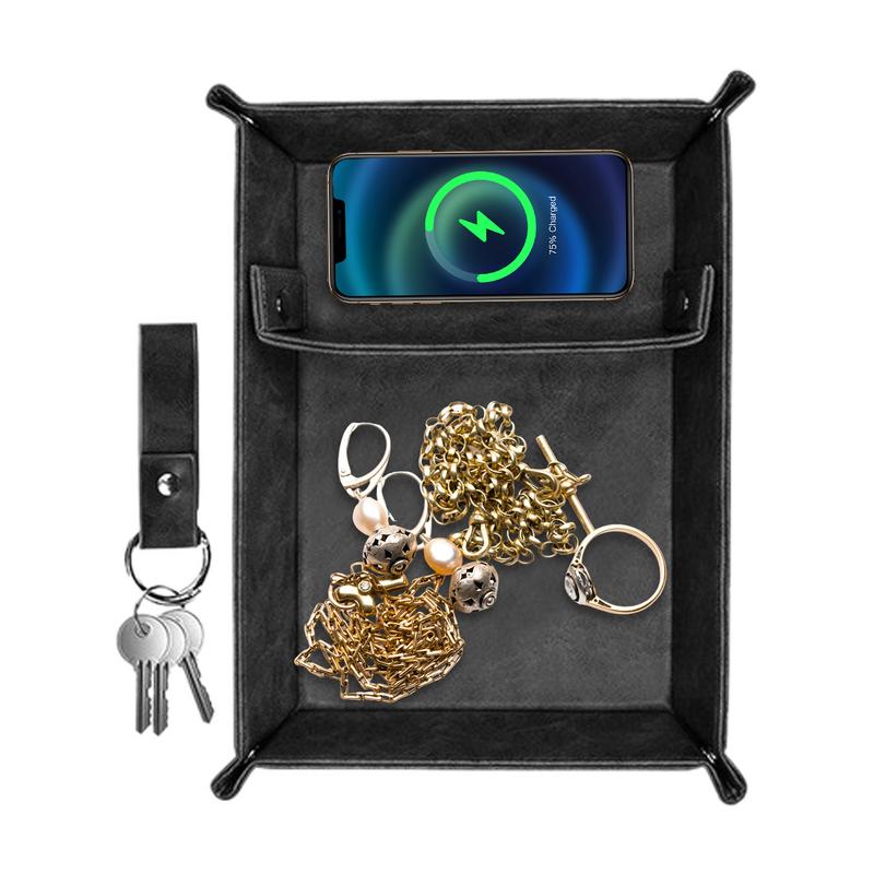 남성용 가죽 발렛 트레이, PU 가죽 책상 발렛 트레이 - Valet Tray Nightstand Organizer Leather 리뷰 및 가격