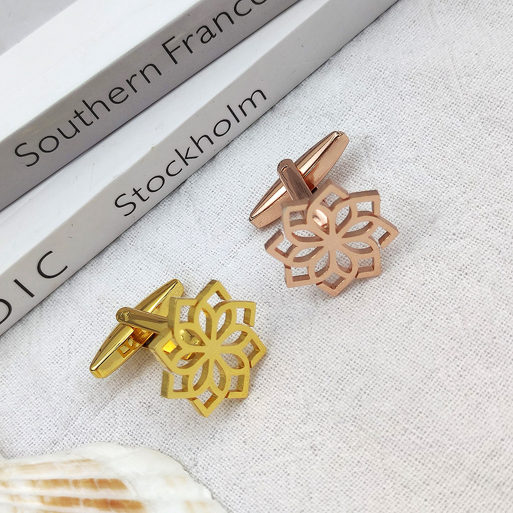 남자를위한 럭셔리 커프스 단추 로터스 커프스 단추 남자 - Cufflinks Men Stainless Steel Luxury 리뷰 및 가격