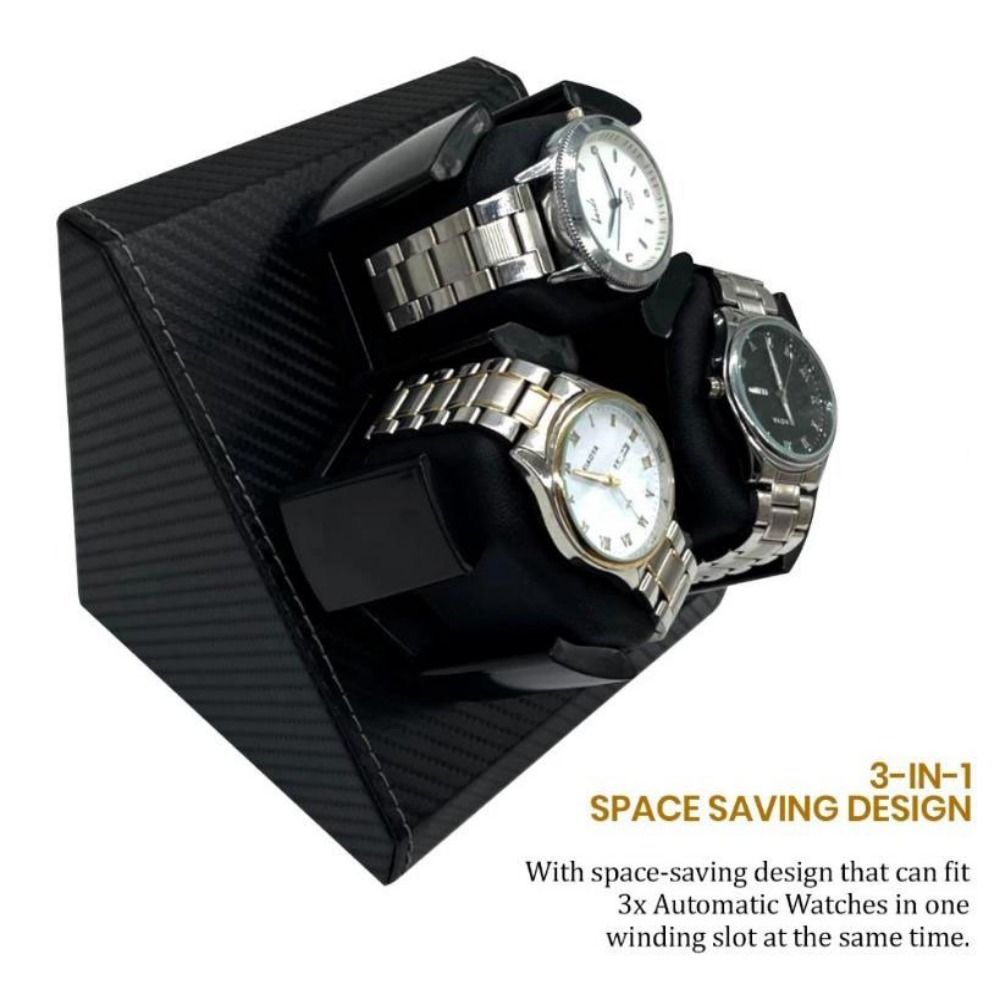 3-in-1 자동 시계 와인더 탄소 섬유 블랙 양방향  - Watch Display Storage Box Carbon Fiber 리뷰 및 가격