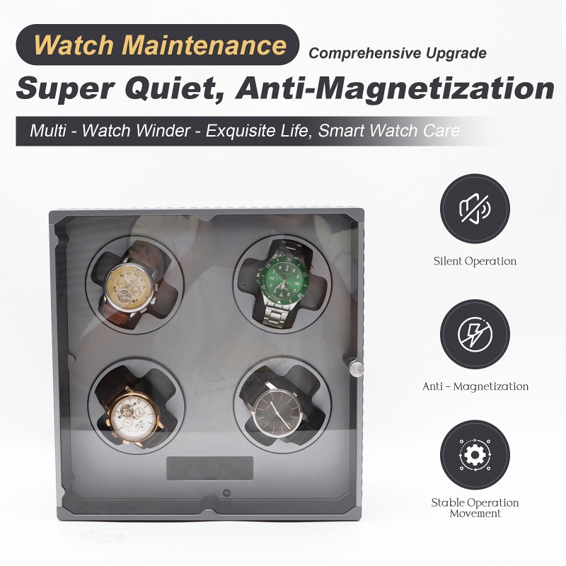 4 슬롯 시계 와인더 자동 무소음 기계식 시계 와인딩  - Watch Winder 4 Watches Automatic Silent 리뷰 및 가격