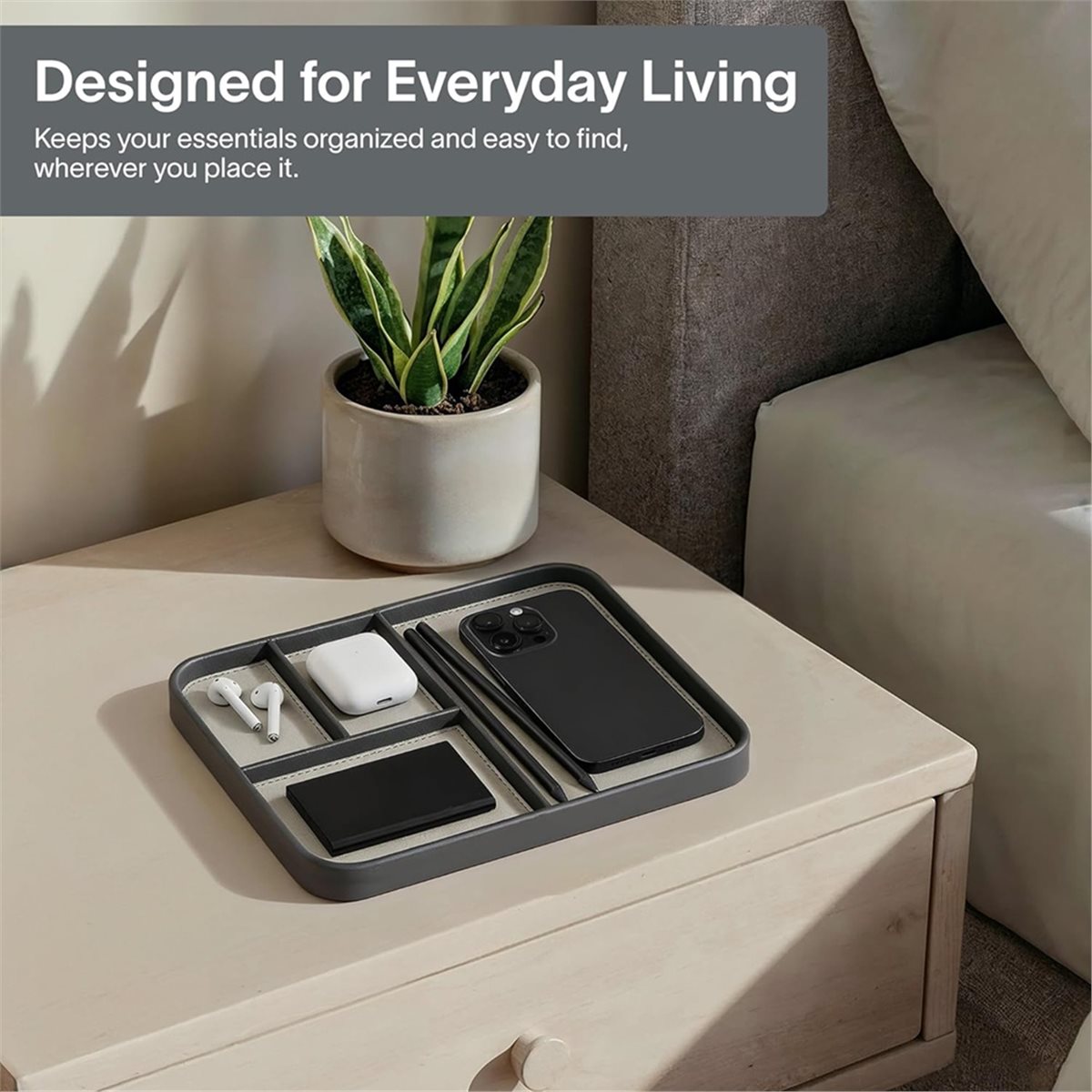 추천사항     가죽 발렛 트레이, 남성용 세련된 침실 - Valet Tray Nightstand Organizer Leather 리뷰 및 가격