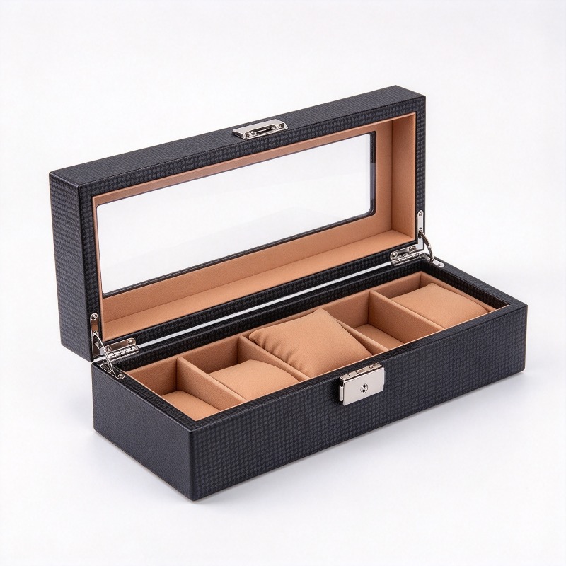 카본 파이버 패턴의 6칸 수납형 가죽 시계 보관함/시계 - Watch Display Storage Box Carbon Fiber 리뷰 및 가격