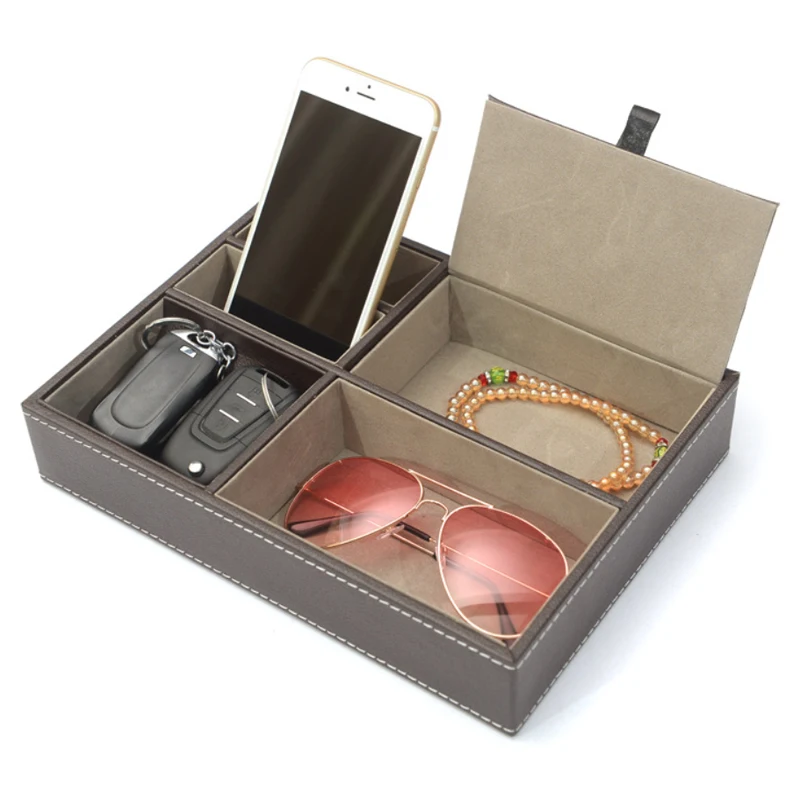 나무 가죽 트레이 정리함 남성용 발렛 트레이 데스크탑  - Valet Tray Nightstand Organizer Leather 리뷰 및 가격