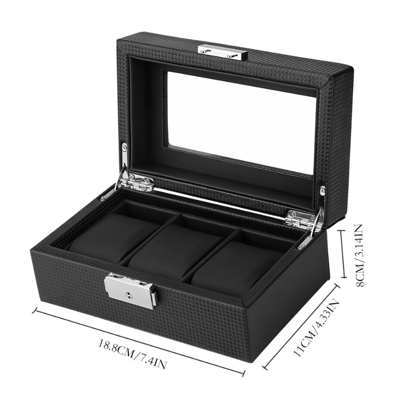 카본 섬유 소재의 시계 보관함, 다중 슬롯으로 구성되어 - Watch Display Storage Box Carbon Fiber 리뷰 및 가격