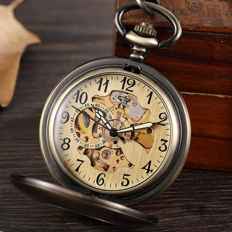 남성용 빈티지 청동 스켈레톤 핸드 윈드 기계식 포켓 시 - Pocket Watch Mechanical Skeleton Vintage 리뷰 및 가격