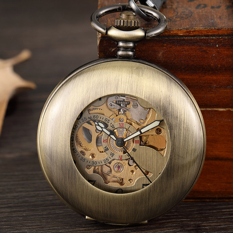 남성용 빈티지 청동 스켈레톤 핸드 윈드 기계식 포켓 시 - Pocket Watch Mechanical Skeleton Vintage 리뷰 및 가격